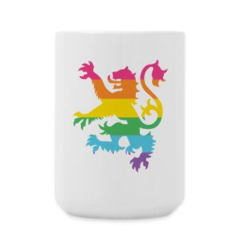 Pride Month LGBTQ - LGBT Scottish Lion - Large Mug 440 ml - white - Front
