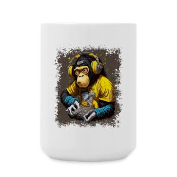 DJ Affe - Große Tasse 440 ml - Weiß - Vorne