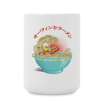 Surf et ramens - Grande tasse 440 ml - blanc - Devant