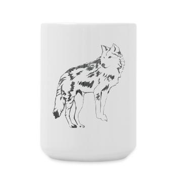 Loup - Grande tasse 440 ml - blanc - Devant