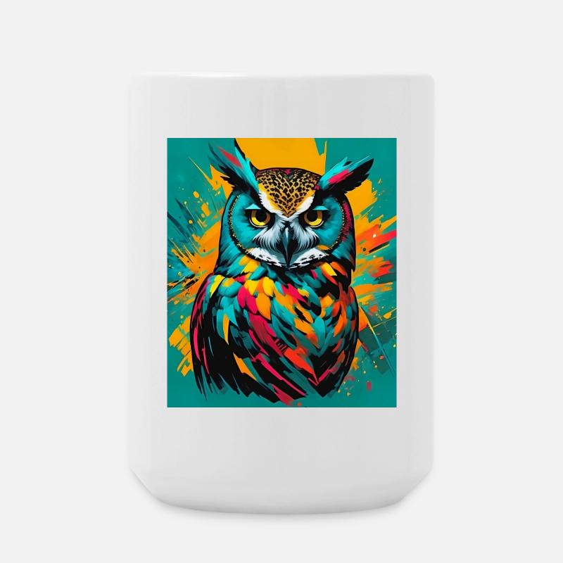 Eule - Große Tasse 440 ml - Weiß