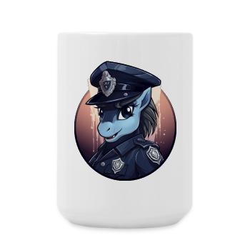 Police des poneys - Grande tasse 440 ml - blanc - Devant