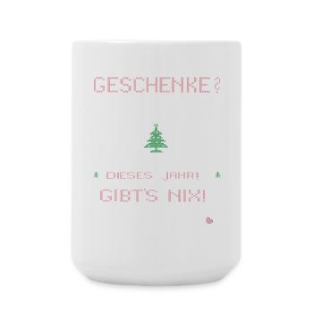 Weihnachten, dieses Jahr gibt's nix - Große Tasse 440 ml - Weiß - Vorne