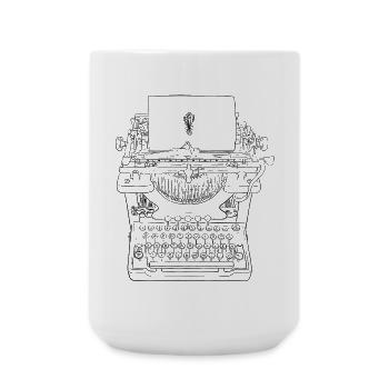 L’amour de la machine à écrire - Grande tasse 440 ml - blanc - Devant