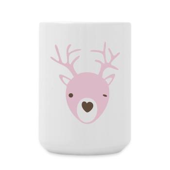 Rudolph Antlers Heart Nose Scandinavian Kids Cool - Large Mug 440 ml - white - Front