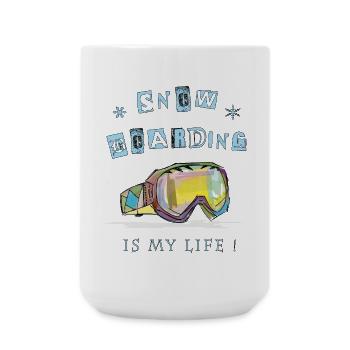 Winter sports, snowboarding - Large Mug 440 ml - white - Front