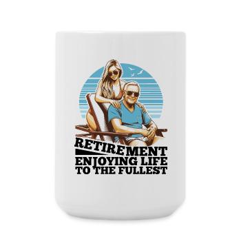 Retirement Life Enjoy Gift - Large Mug 440 ml - white - Front