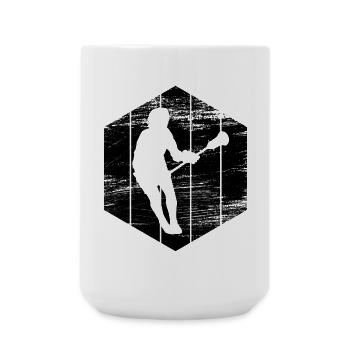 Lacrosse Player Sketch - Large Mug 440 ml - white - Front