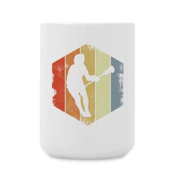 Vintage Lacrosse Players - Large Mug 440 ml - white - Front