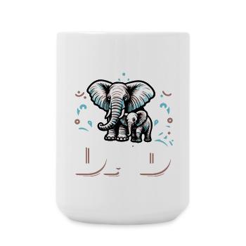 dad vatertag liebe vater sohn tochter eltern - Große Tasse 440 ml - Weiß - Vorne