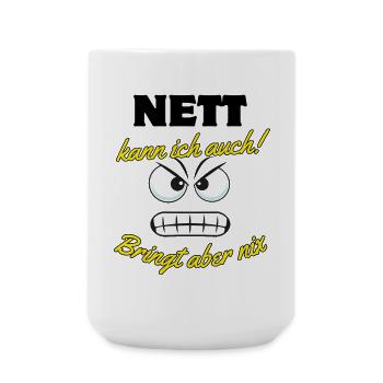Dicton motivant avec des yeux de dessin animé - Grande tasse 440 ml - blanc - Devant