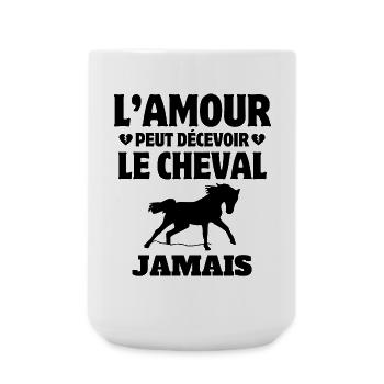 horse, horse fan, rider - Large Mug 440 ml - white - Front