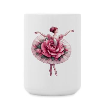 Ballet dancer with tutu - Large Mug 440 ml - white - Front