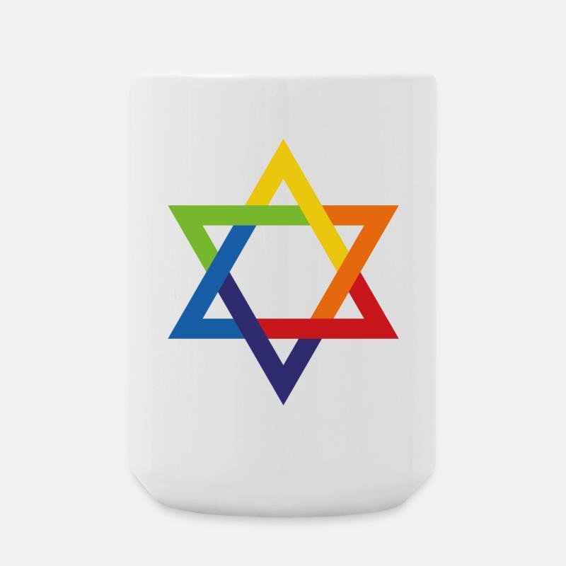 Juive et fière étoile de David - Grande tasse 440 ml - blanc