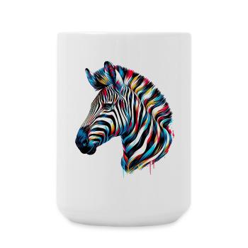 Zebra - Große Tasse 440 ml - Weiß - Vorne