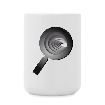 3D magnifying glass - Magnifier - Large Mug 440 ml - white - Front