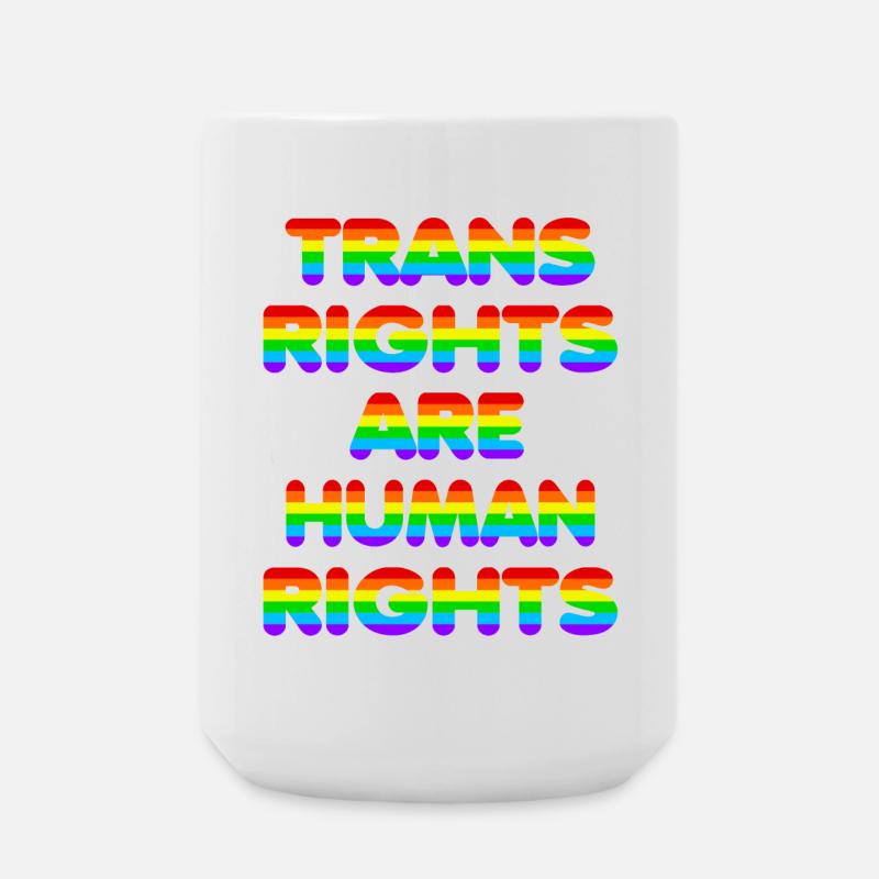 Droits des trans pour la Journée de la rue Christopher de la CSD - Grande tasse 440 ml - blanc