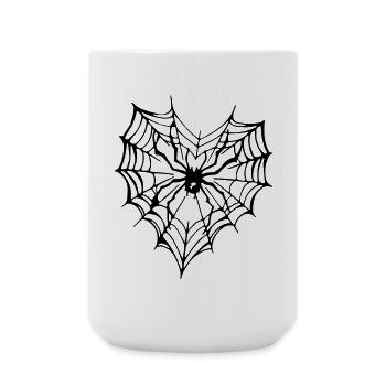 Spinnen Tattoo - Spider Tattoo - Große Tasse 440 ml - Weiß - Vorne