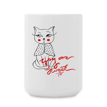You are sweet, Katze - Große Tasse 440 ml - Weiß - Vorne