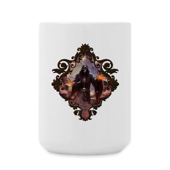 Fascinating and mystical setting of a skeleton - Large Mug 440 ml - white - Front