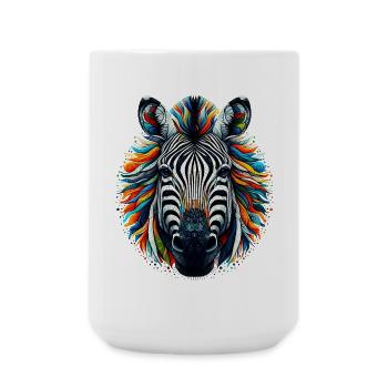 Zebra - Große Tasse 440 ml - Weiß - Vorne