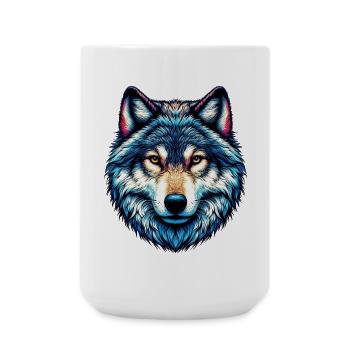 Wolf - Große Tasse 440 ml - Weiß - Vorne