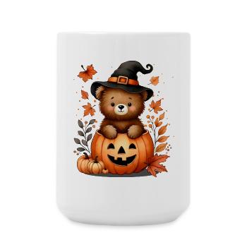 Halloween Teddy Bear in the Pumpkin: Sweet Scary Fun - Large Mug 440 ml - white - Front