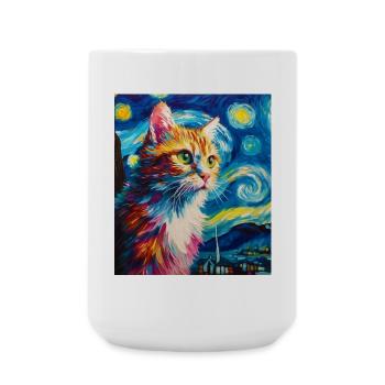 Cat - Large Mug 440 ml - white - Front