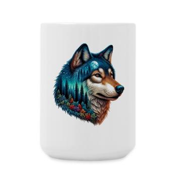 Wolf - Large Mug 440 ml - white - Front