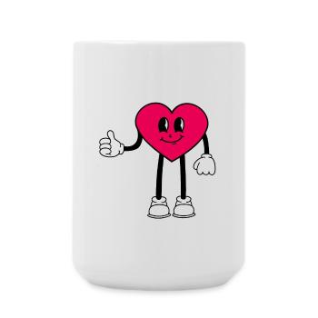 Heart - Large Mug 440 ml - white - Front