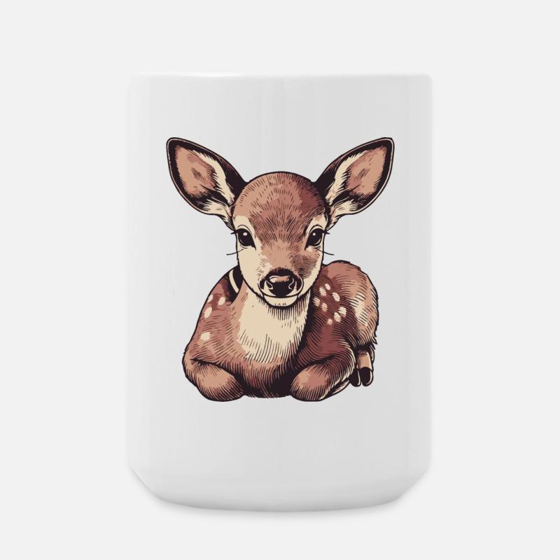 Roe deer - Large Mug 440 ml - white