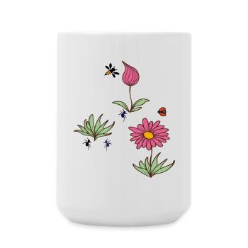 Plant Bud Flower - Large Mug 440 ml - white - Front