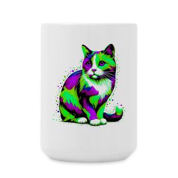 Chat - Grande tasse 440 ml - blanc - Devant
