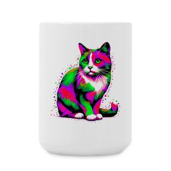 Cat - Large Mug 440 ml - white - Front