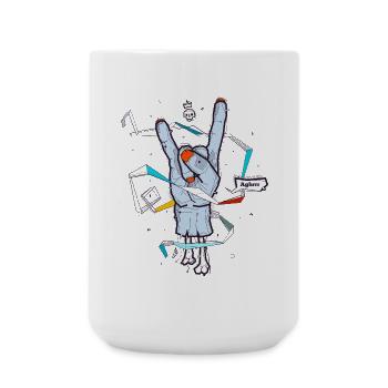 Metal Hand Zombie Illustration Devils Hand S - Large Mug 440 ml - white - Front