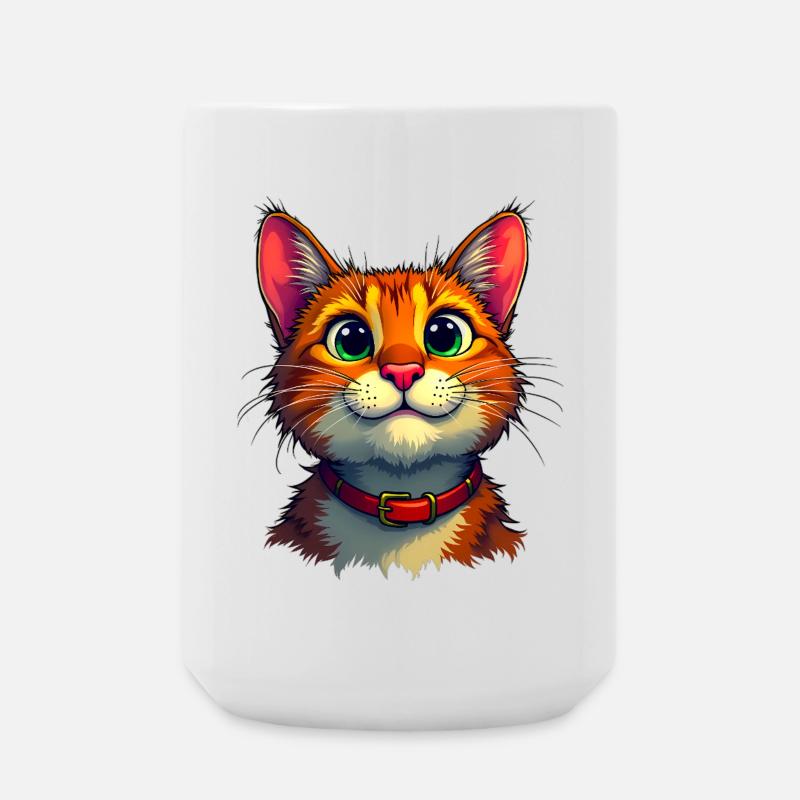 Cute cat - Large Mug 440 ml - white