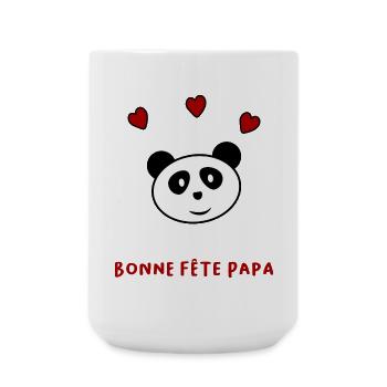 DAD. FATHER'S DAY. HAPPY FATHER'S DAY. HAPPY BIRTHDAY. - Large Mug 440 ml - white - Front