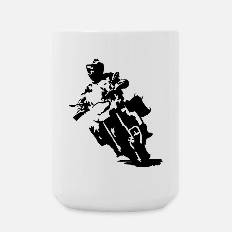 ReiseEnduroGS einfarbig - Große Tasse 440 ml - Weiß