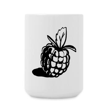 Himbeere Design klassisch - Große Tasse 440 ml - Weiß - Vorne