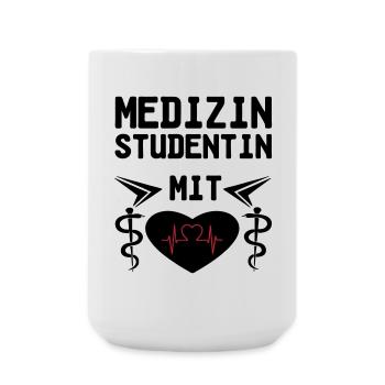 Medizinstudentin mit Herz Geschenk - Große Tasse 440 ml - Weiß - Vorne