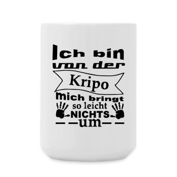 Kripo Humor Polizei Spruch Fun Geschenk - Große Tasse 440 ml - Weiß - Vorne