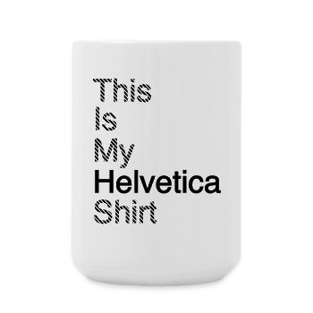 Typography shirt graphic design gift bark - Large Mug 440 ml - white - Front