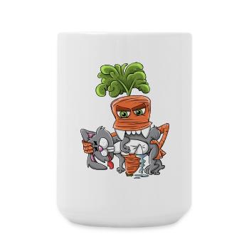 Karotten Revolution Hase - Große Tasse 440 ml - Weiß - Vorne