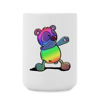 Panda coloré - Dab Dance - Tamponnage - Panda - Grande tasse 440 ml - blanc - Devant
