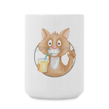 Limo-Katze - Große Tasse 440 ml - Weiß - Vorne
