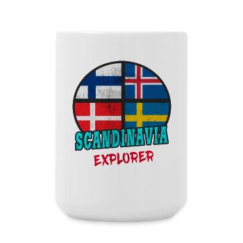 Scandinavia Explorer / Scandinavie / Cadeau - Grande tasse 440 ml - blanc - Devant