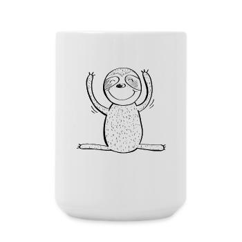 Kleines Faultier - Sloth Cartoon - Große Tasse 440 ml - Weiß - Vorne
