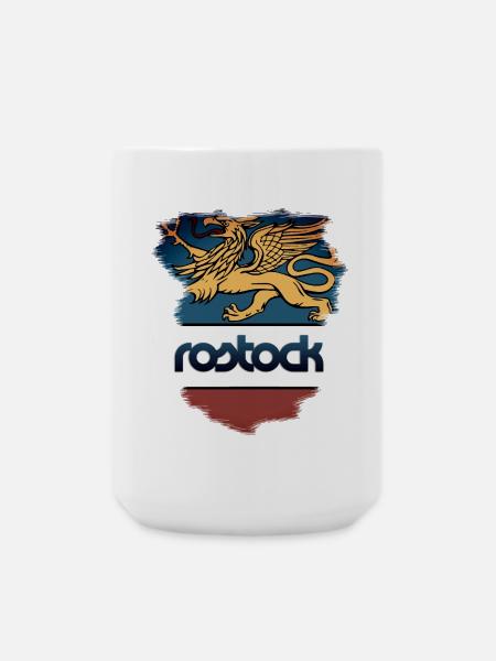 Rostock Wappen - Große Tasse 440 ml - Weiß