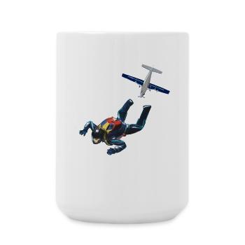 Skydiver - Große Tasse 440 ml - Weiß - Vorne