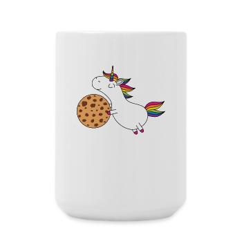 Donut go me on the cookie - Einhorn Keks - Große Tasse 440 ml - Weiß - Vorne